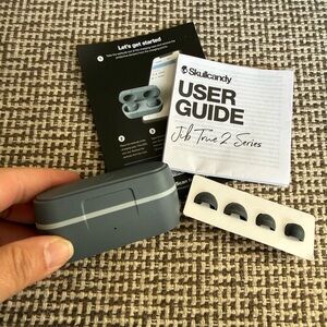 Skull Candy Jib True 2 In Ear Wireless Headphones - Gray Pre-Owned
